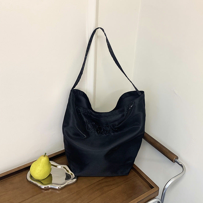 Wholesale Mercerized double-sided tote bag shoulder bag commuter bucket bag