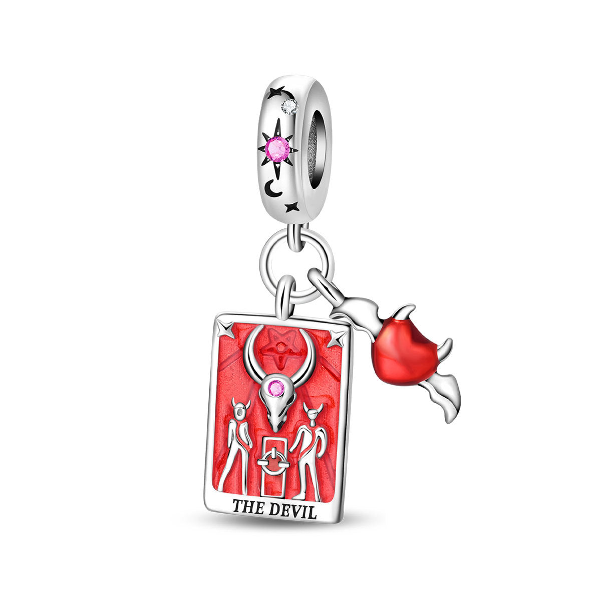 Wholesale Tarot Cards Sun Moon Stars Charm Copper Silver Plated Charms