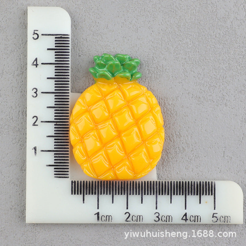 Wholesale 50pcs DIY Watermelon Strawberry Pineapple Fruit Homemade Cream Glue Resin Hole Shoe Patch FlatBack