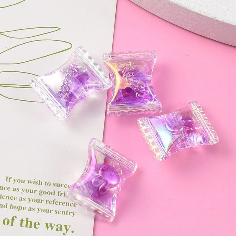 Cuentas de agujero recto de dulces acrílicos de 10 piezas al por mayor