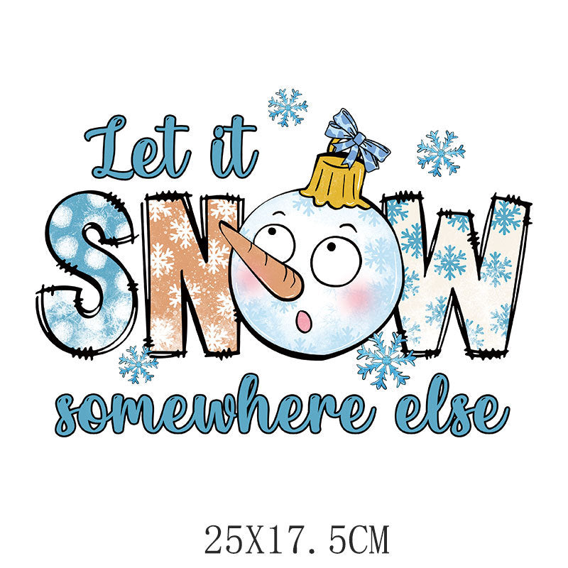 Wholesale 10pcs/pack Blue Snowman Christmas UV DTF Ready to Press Transfers Wraps