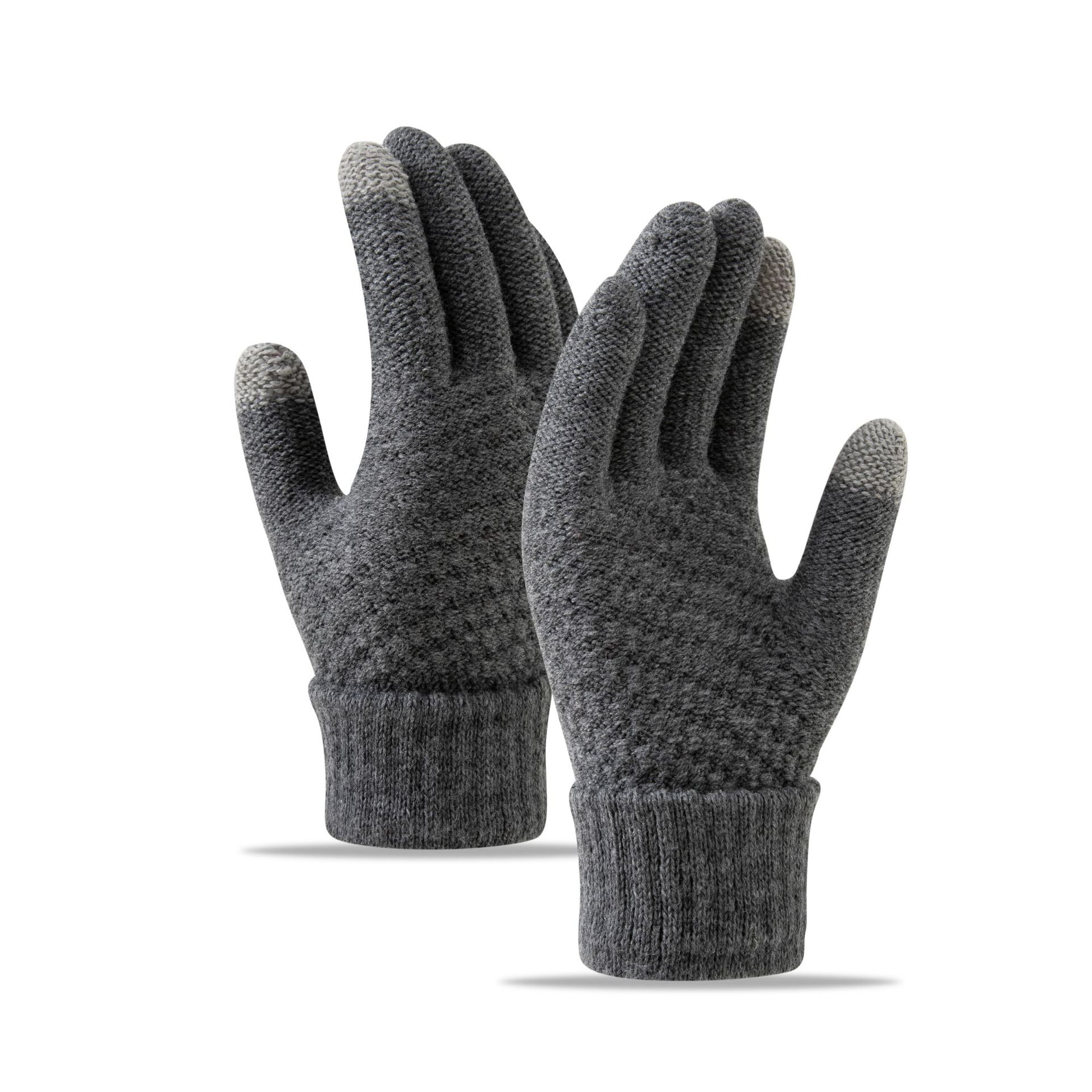 Wholesale Winter Velvet Thickened Cute Cycling Touch Screen Warm Wool Knitted Gloves