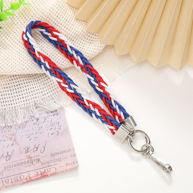 Wholesale Colorful Braided Lanyard Keychain