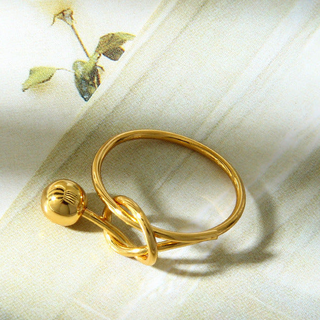 Wholesale Gold Twisted Soft Irregular Ring
