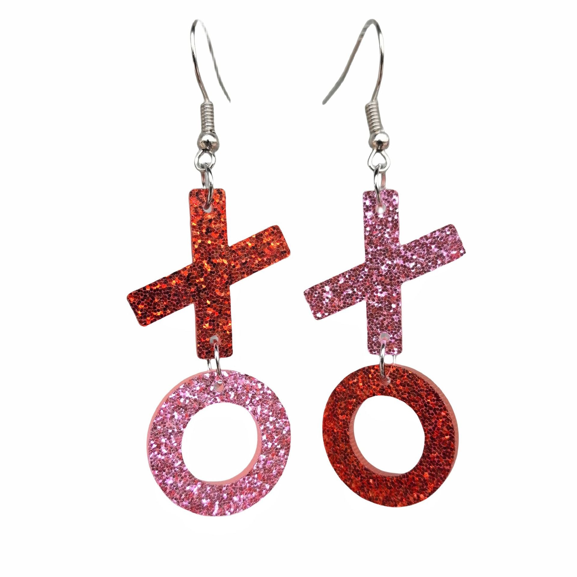 Wholesale Fashion Valentine's Day Love Hollow Heart Shaped Lips XOXO English Letter Earrings