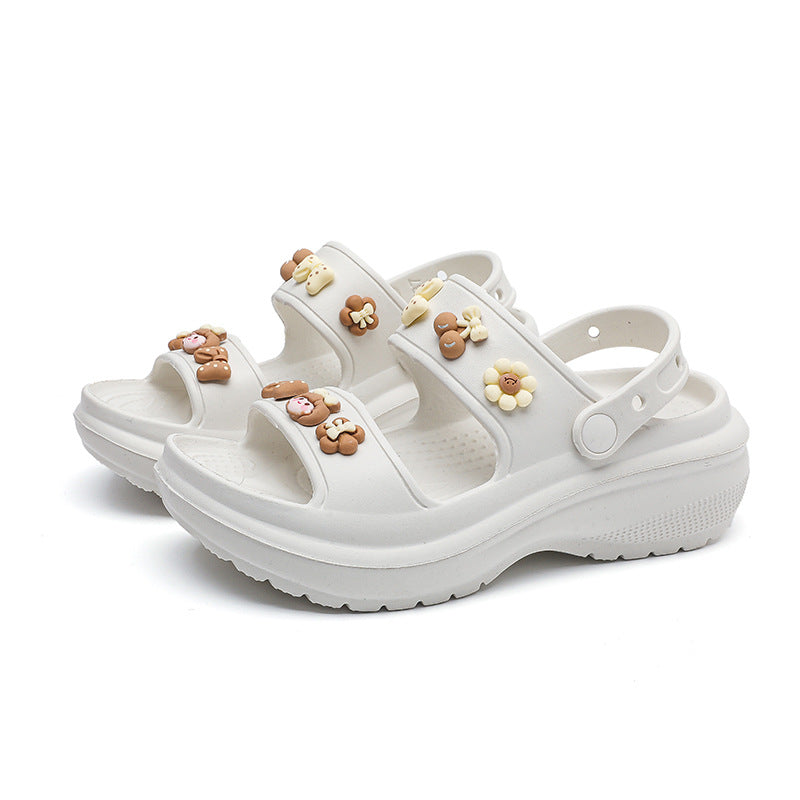 Wholesale Thick-soled Versatile Outerwear Heightening Beach Sandals