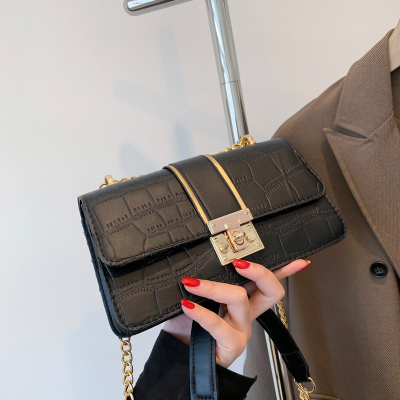 Wholesale Casual Shoulder Bag Crocodile Pattern Crossbody Small Square Bag