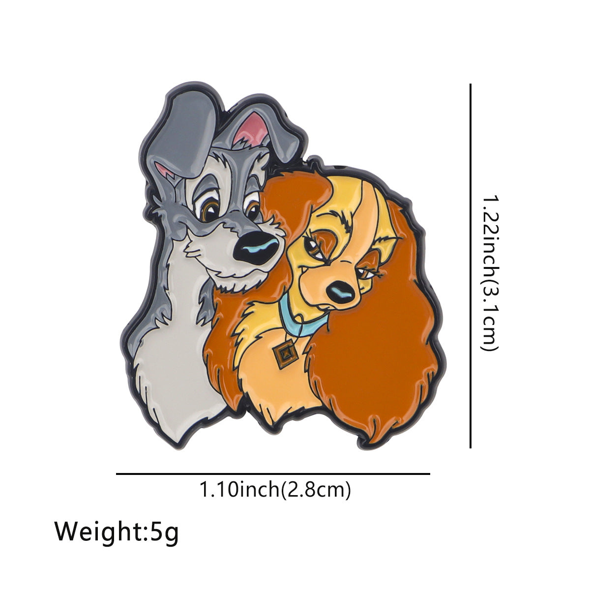 Wholesale Cute Puppy Brooch Cartoon Metal Badge Accessory