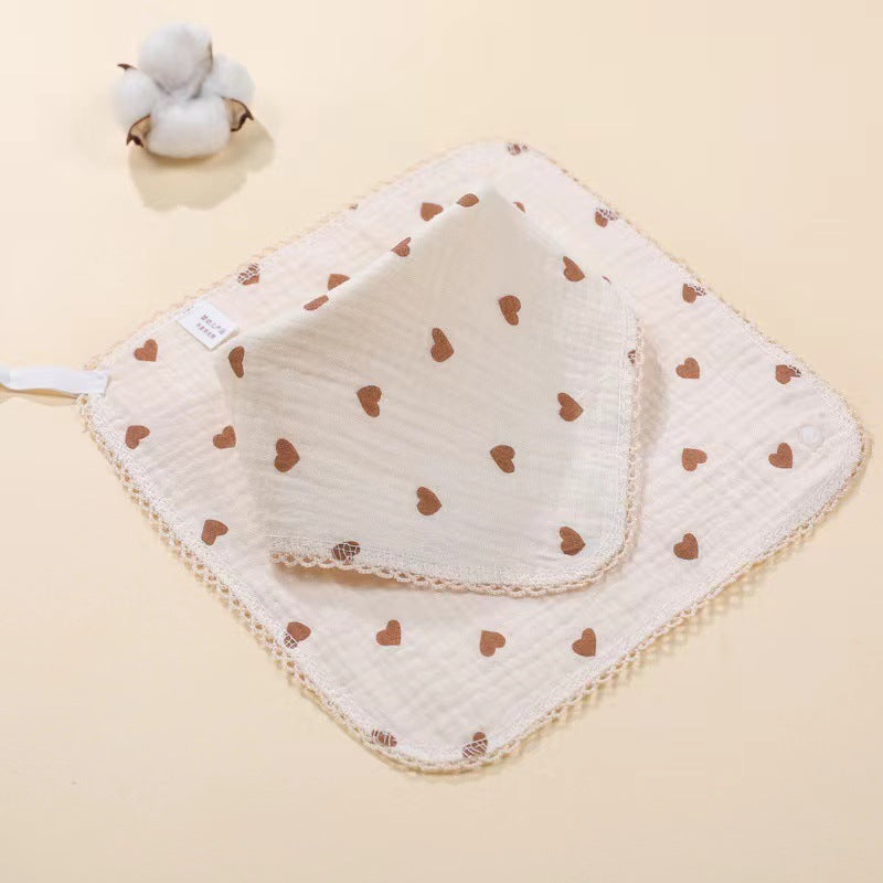 Wholesale Baby Bib Cotton Triangle Towel Newborn Anti-spitting Milk Water Bib Children Scarf Saliva