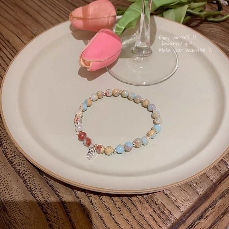 Wholesale Contrast Baroque Pearl Bracelet