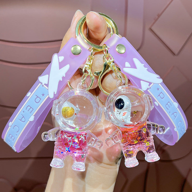 Wholesale Cute Cartoon Astronaut Spaceman Couple Keychain
