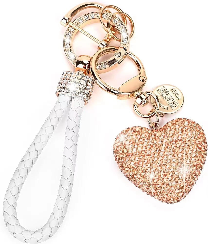 Wholesale Love Car Creative Diamond studded Love Text Metal Keychains