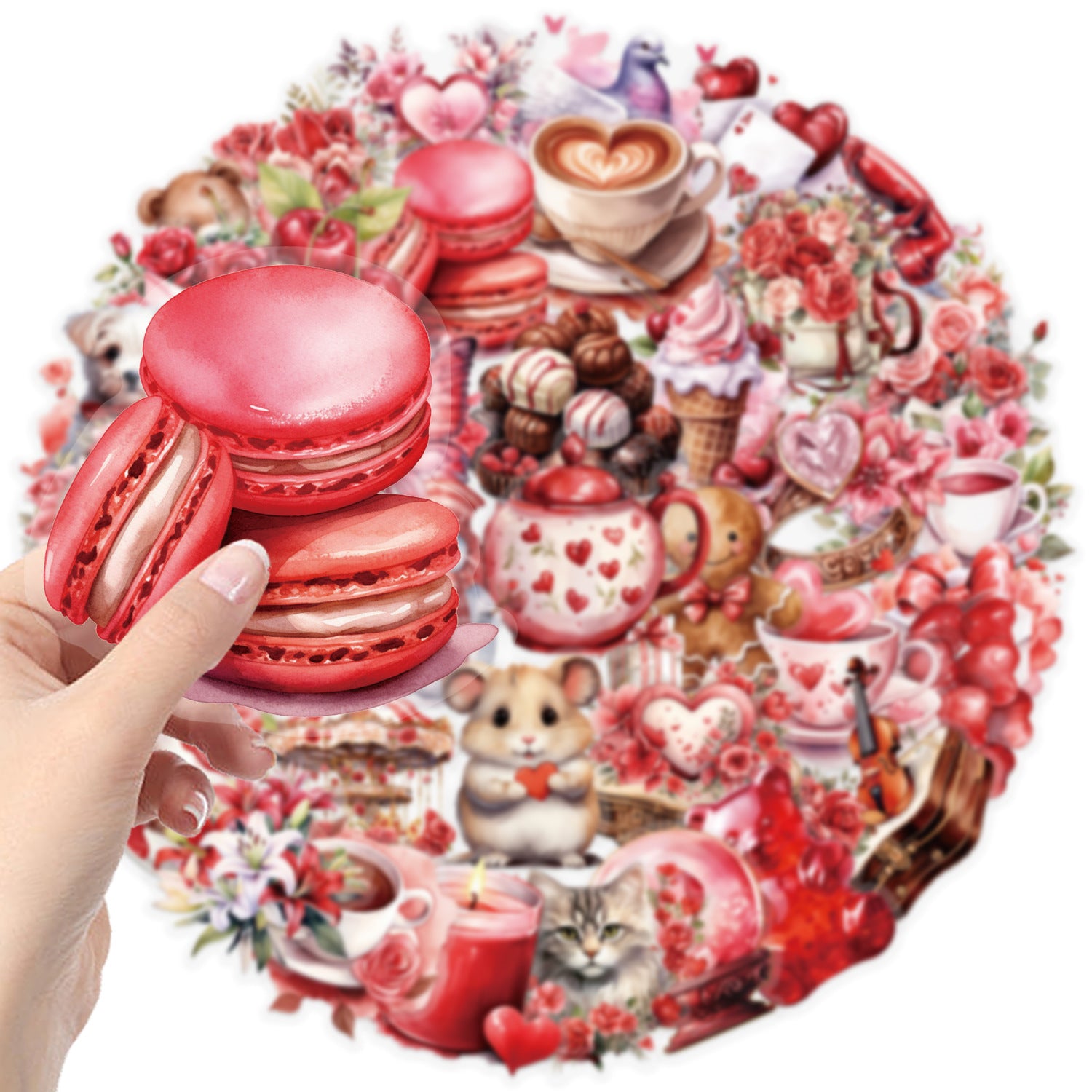 Wholesale 50pcs Cartoon Confession Gift Valentine' s Day Series Stickers