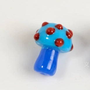 Wholesale Mushroom lamp crafted colored glass contrasting cute loose beads