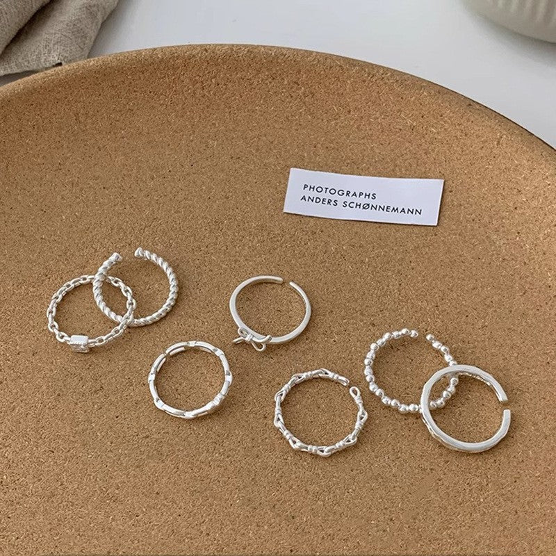 Wholesale 925 silver plate plain ring, high-end, versatile and adjustable opening