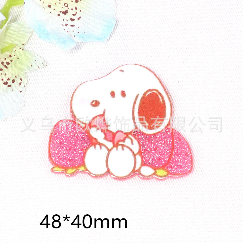 Wholesale 10pcs/pack cartoon rabbit bear acrylic cuteDIY Flatback OLY Exclusive