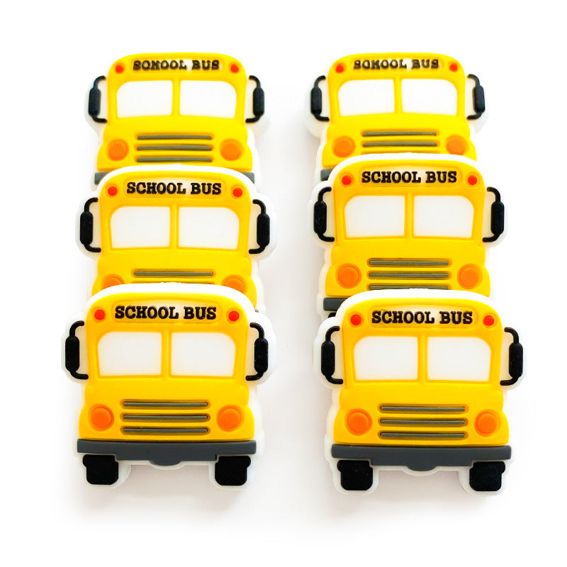 Wholesale 10pcs School Bus Beads DIY Baby Pacifier A Focal Beads