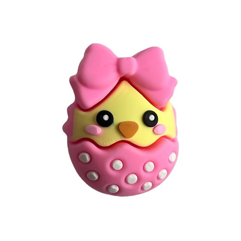 Wholesale 10pcs Cartoon rabbits ducks Easter Silicone  Focus Beads