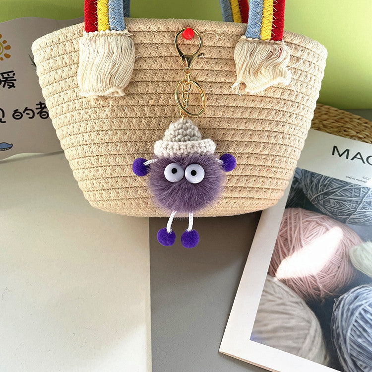 Wholesale cute cute little briquettes plush doll doll keychain