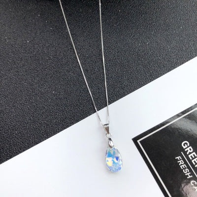 Wholesale S925 Sterling Silver Crystal Sparkling Diamond Necklace