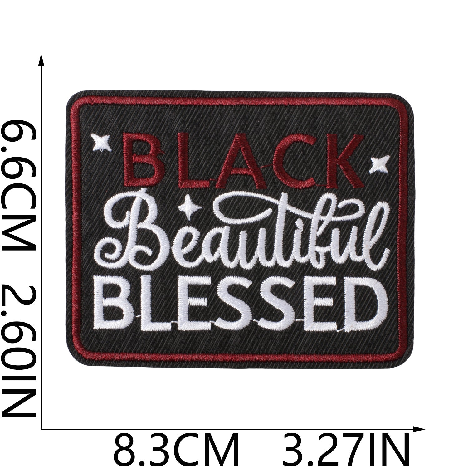 Wholesale Black Girl Magic Embroidered Iron On Patches Motivational Slogan DIY Clothing Decoration