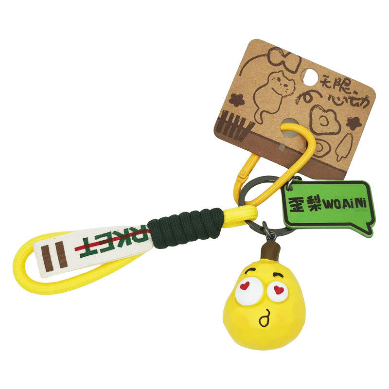 Wholesale Creative Wood Carving Wind Vegetable and Fruit Series Resin Key Chain