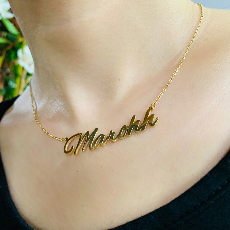 Wholesale Stainless Steel Letter Name Custom Necklaces