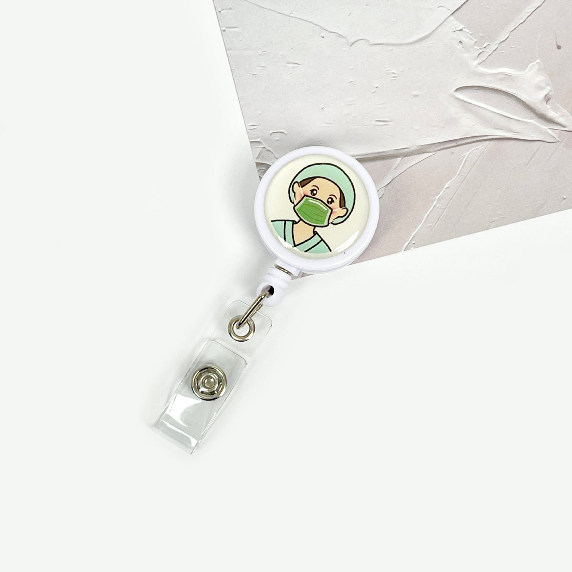 Wholesale Retractable Doctor Nurse Badge Holder Keychain