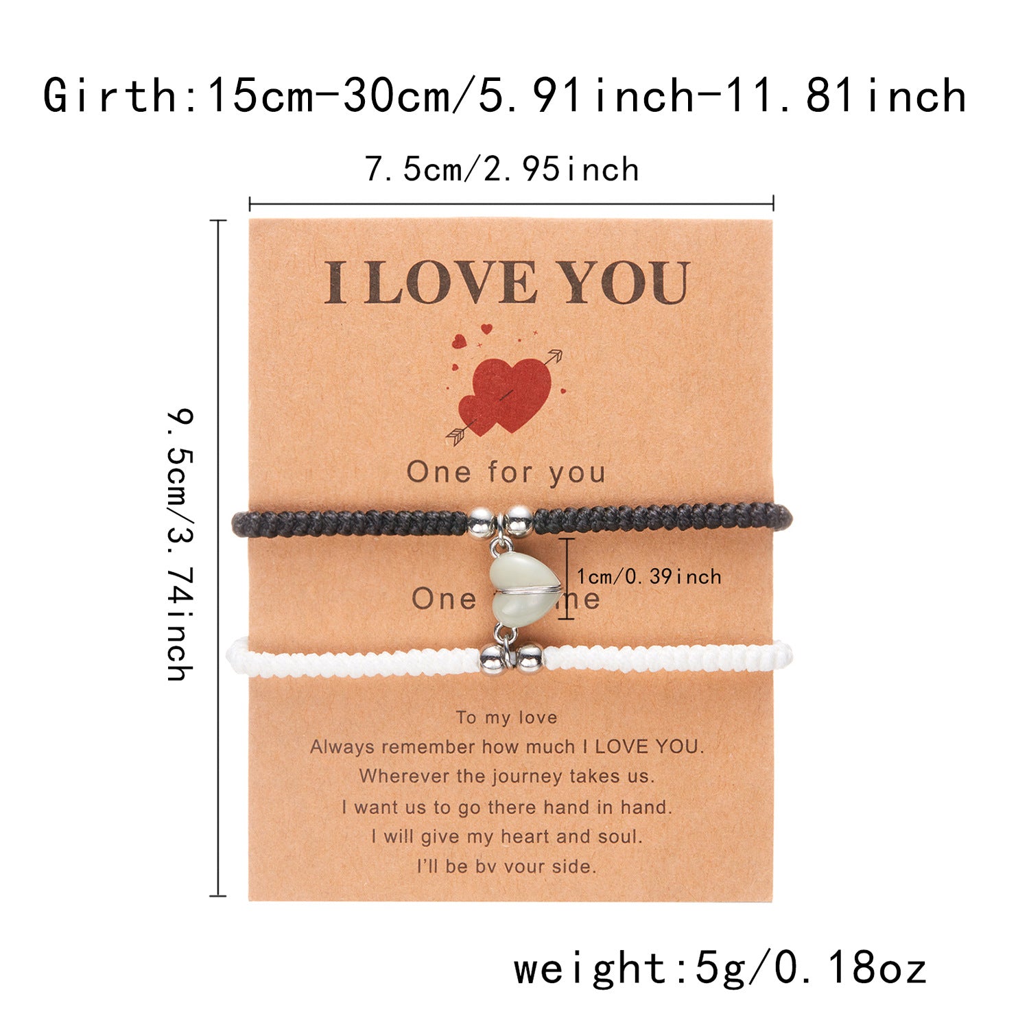 Wholesale Valentine' s Day Luminous Love Girlfriend Bracelet