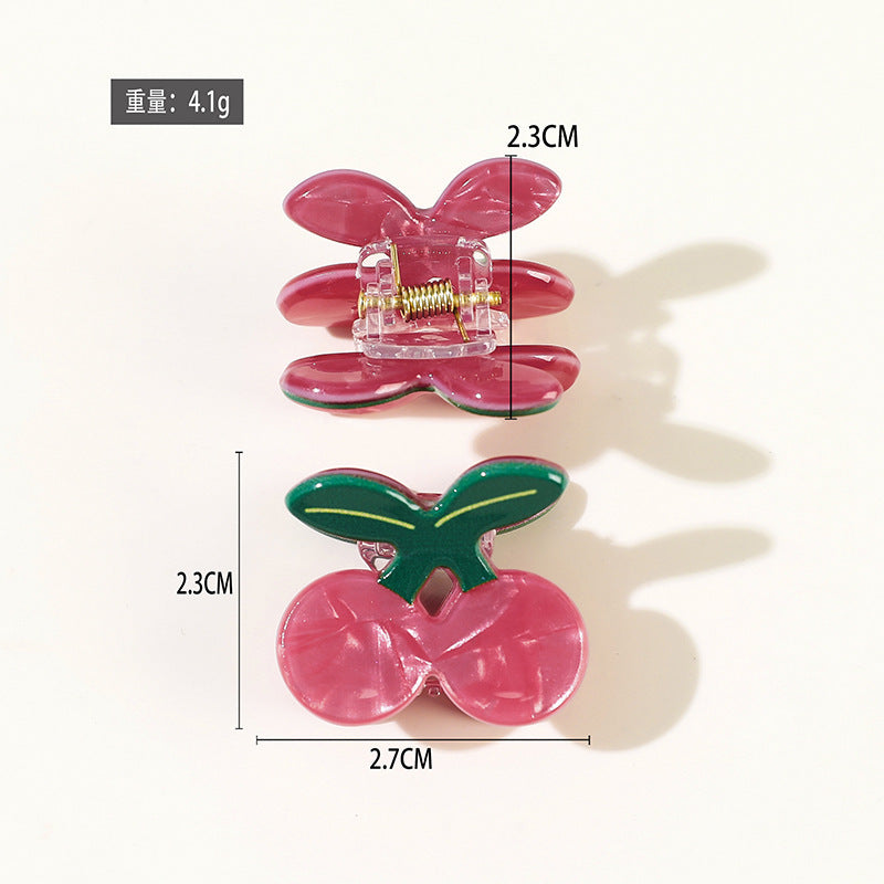 Wholesale PVC Korean Style Fruit Hair Clips Cute Lemon Strawberry Claw Clip For Everyday Styling Gift