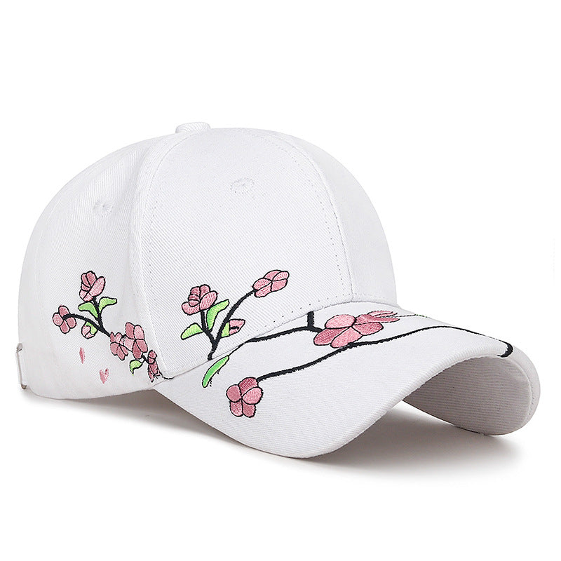 Wholesale Plum Blossom Embroidery Chinese Style Curved Brim Baseball Cap