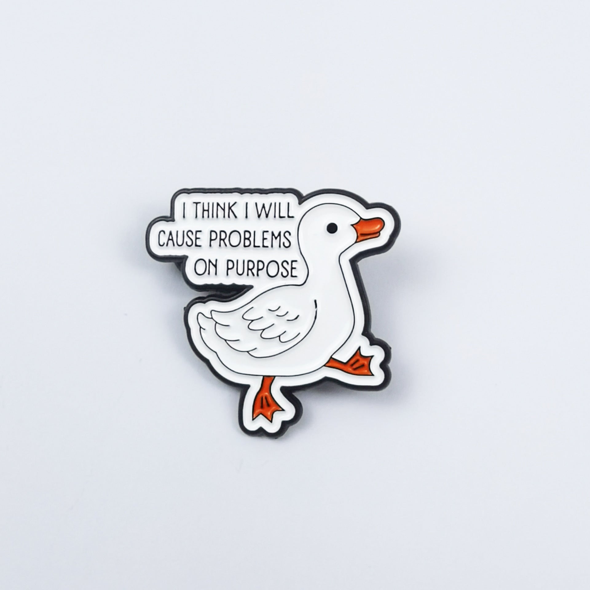 Wholesale Cartoon Duck series cute English letter brooch