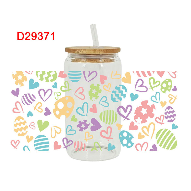 Wholesale Cute cartoon multicolor 16oz Cup UV DTF Wraps