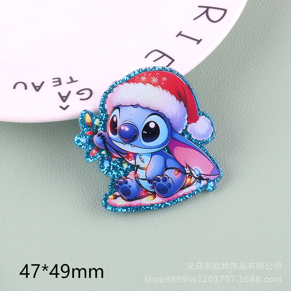 Wholesale 10pcs/pack Cute Cartoon Christmas Ornaments with Acrylic