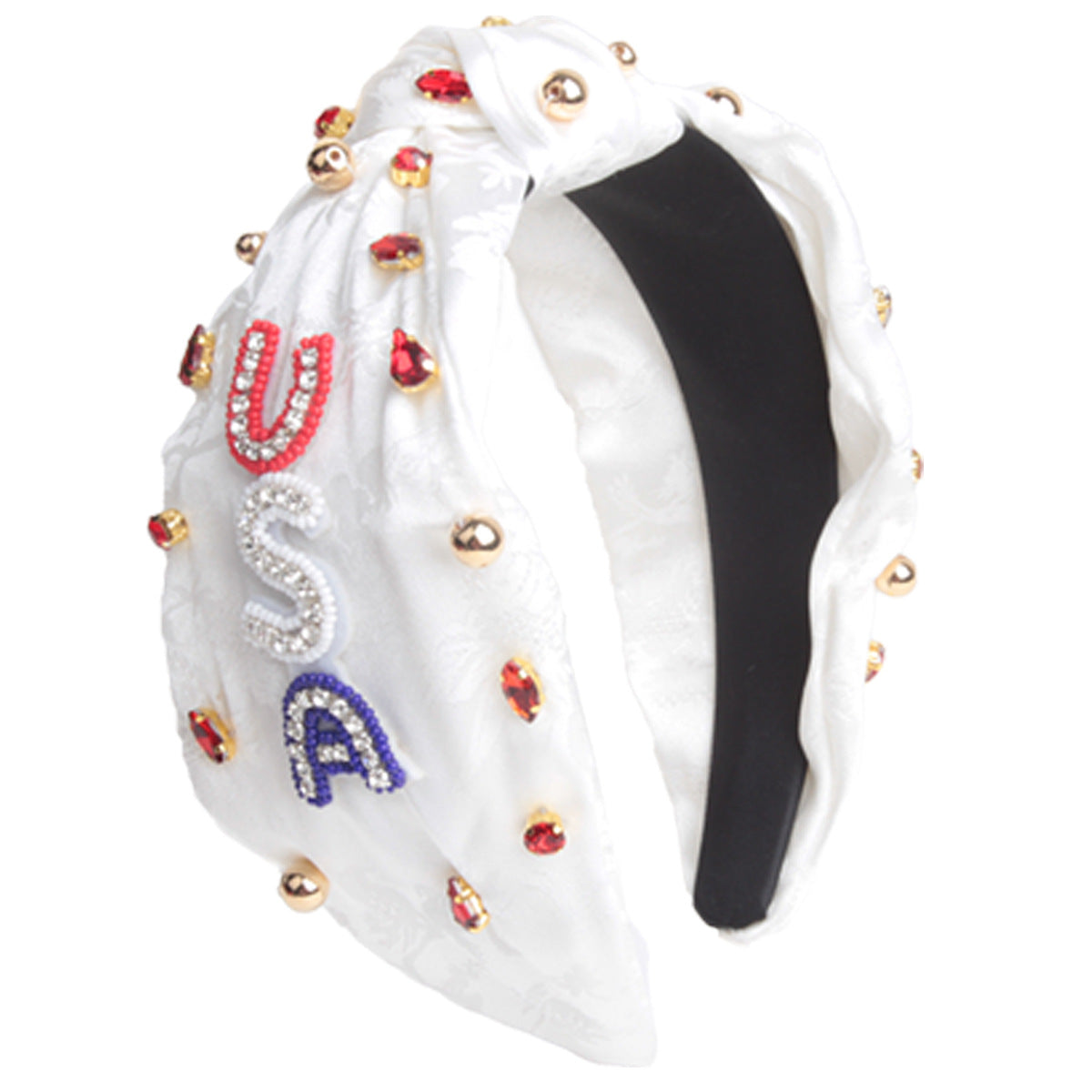 Wholesale new headband women's pearl knotted fabric headband fashion simple temperament headband hair accessories