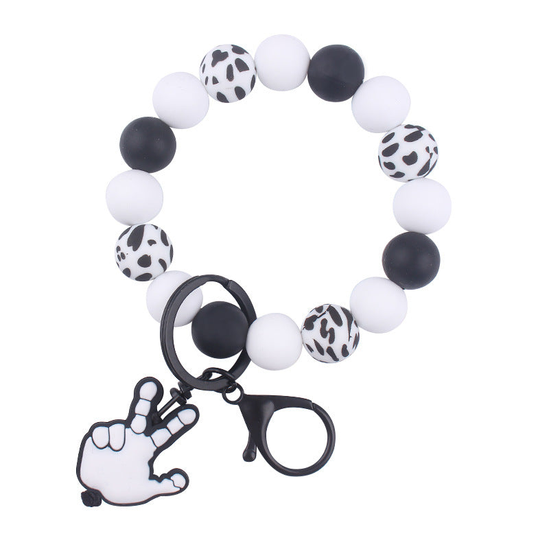 Wholesale Cute Dairy Bead Bracelet Keychain