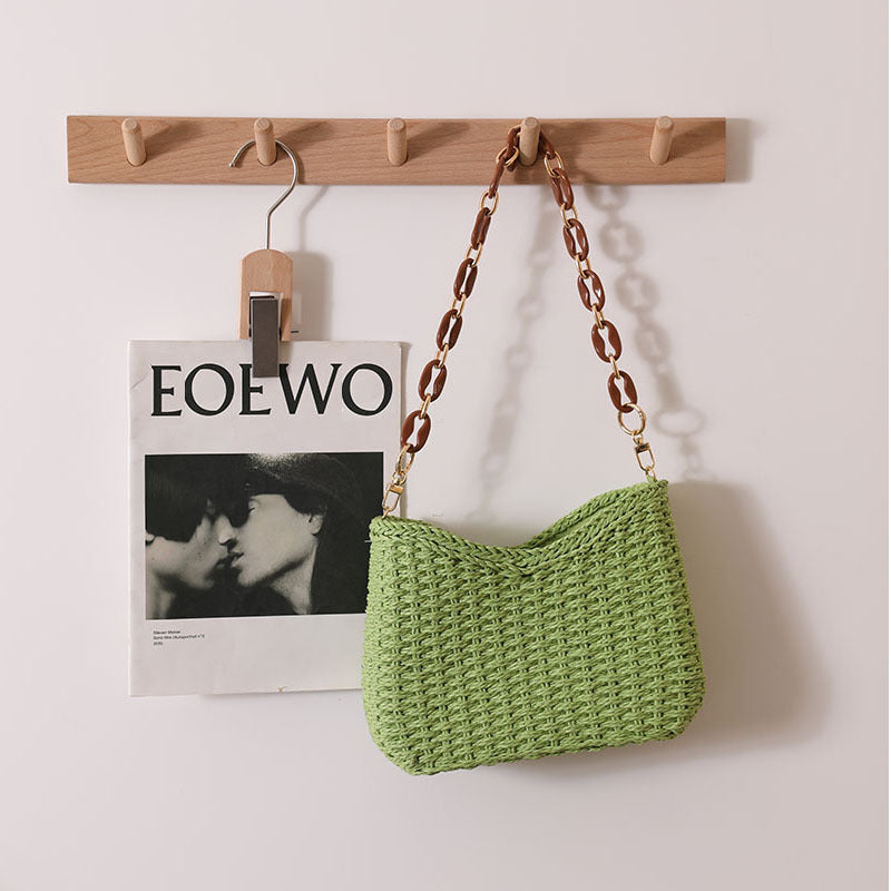 Wholesale Single Shoulder Small Fresh Grass Woven Bags