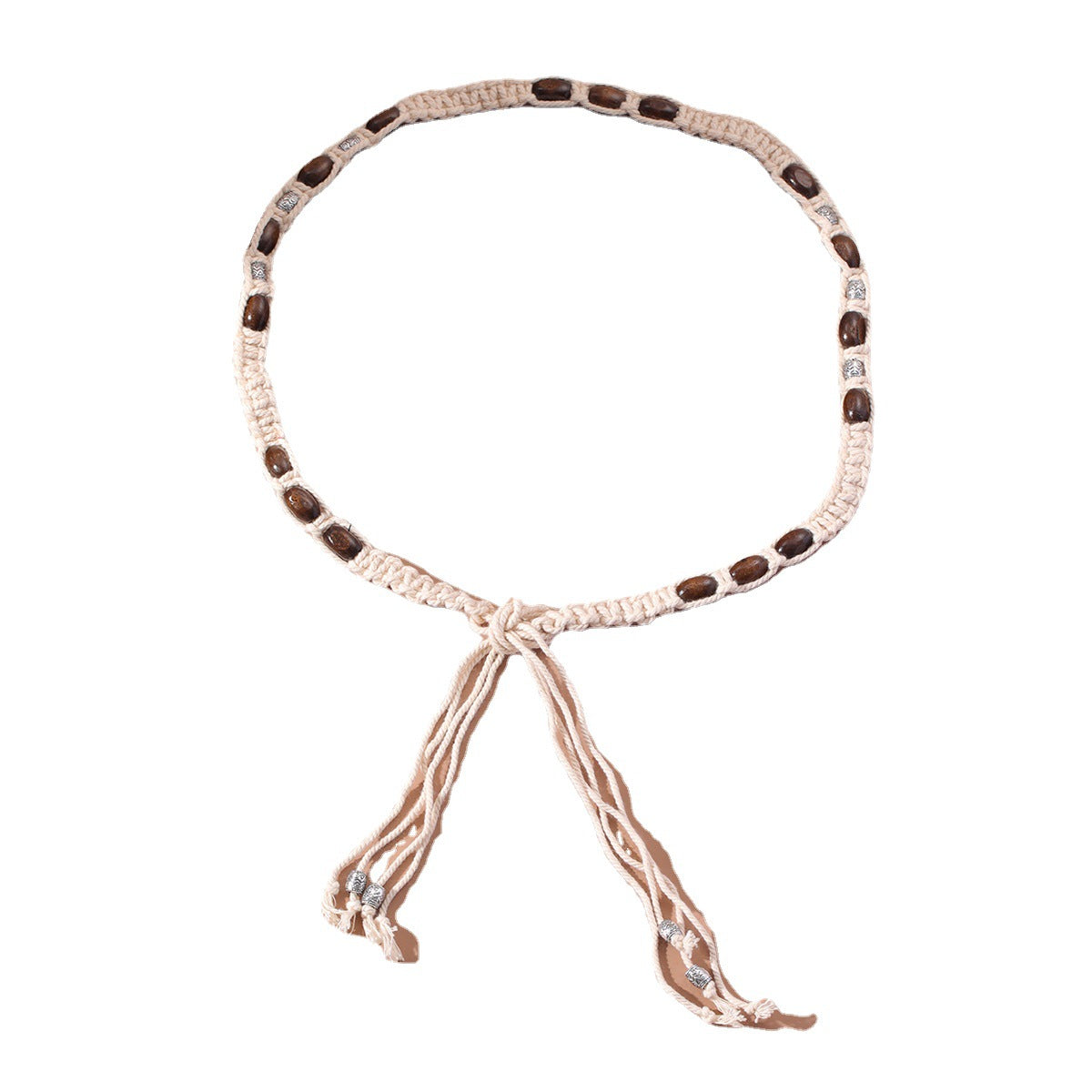 Wholesale Women's Versatile Dress Accessories Waist Rope Bohemian Braided Hemp Rope Waist Chain Thin Belt