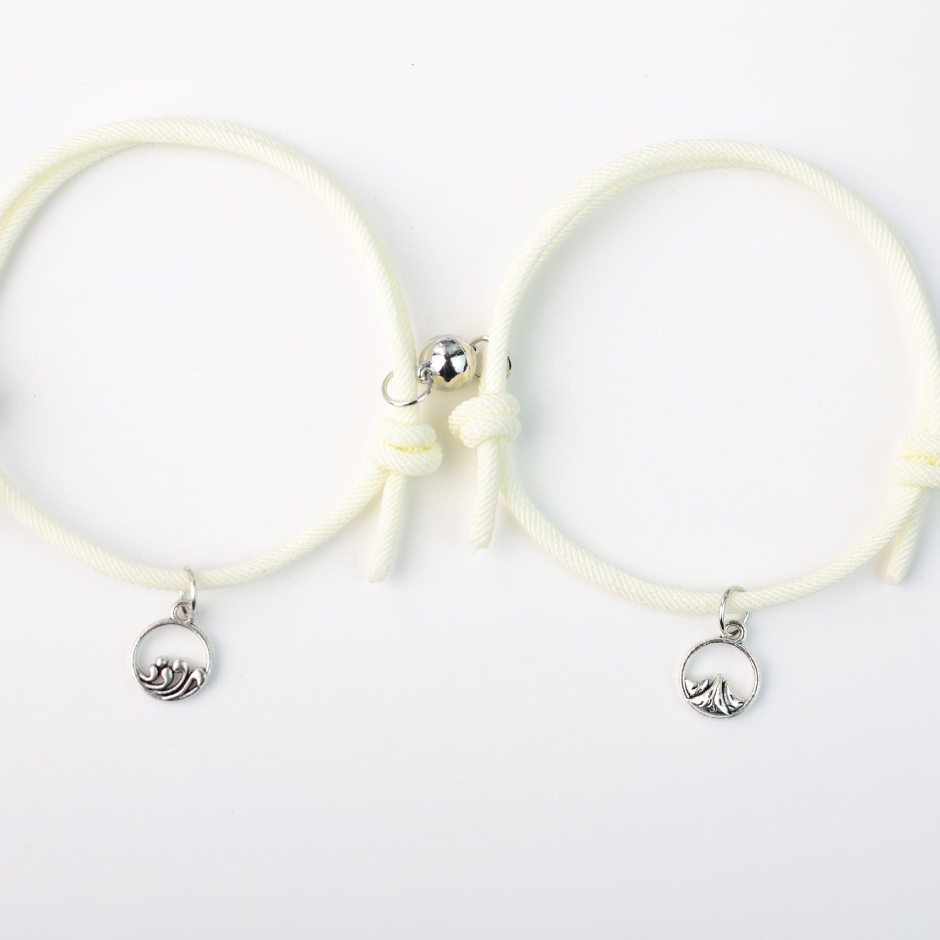 Wholesale  Magnetic Attraction Couple Pair Braided Cord Bracelets