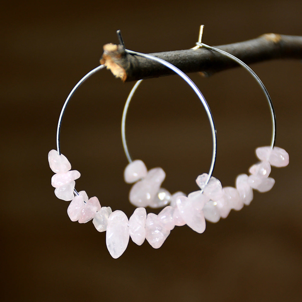 Wholesale  Distinctive Earrings Irregular Crystal Gravel Earrings