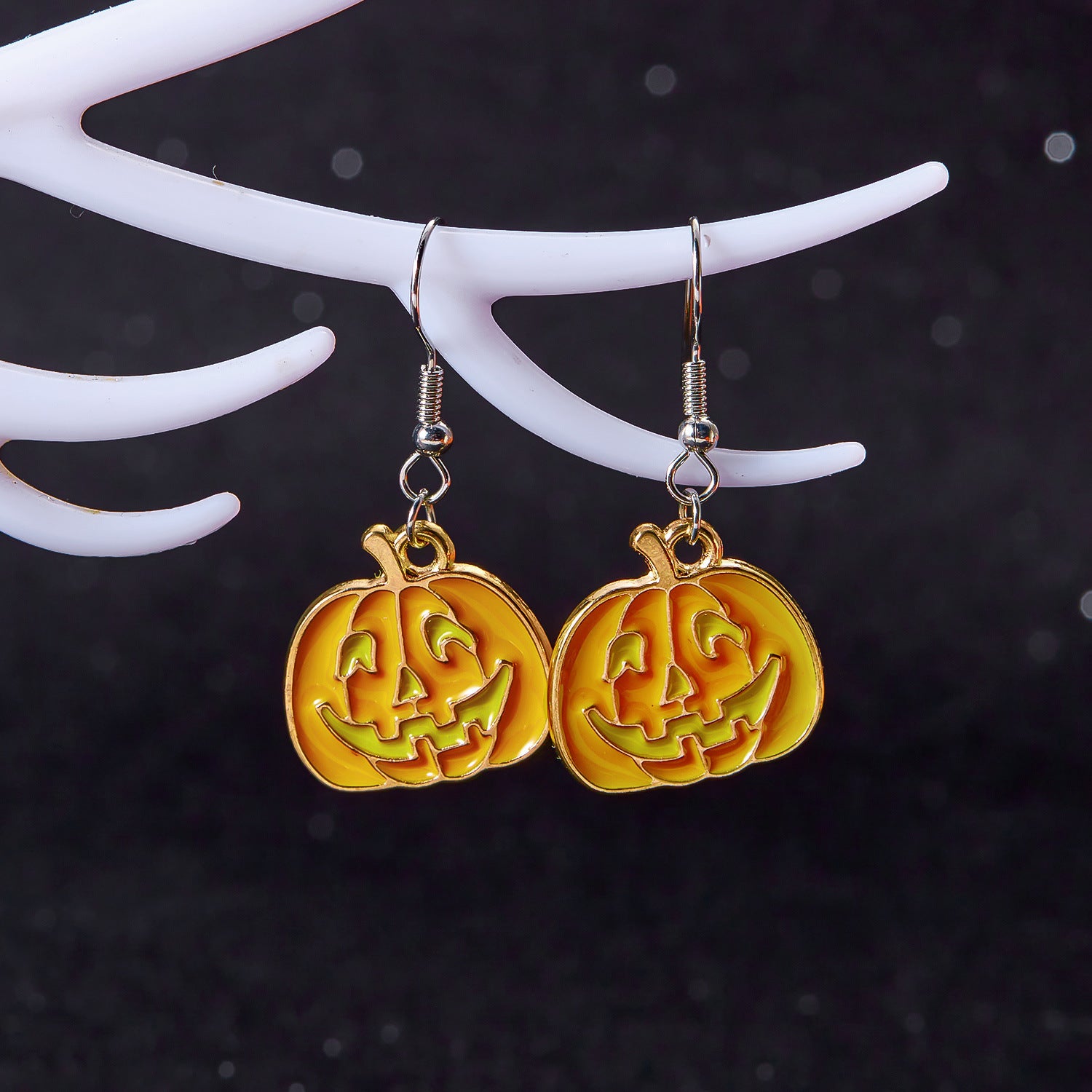 Wholesale Dark Style Halloween Pumpkin Skull Earrings