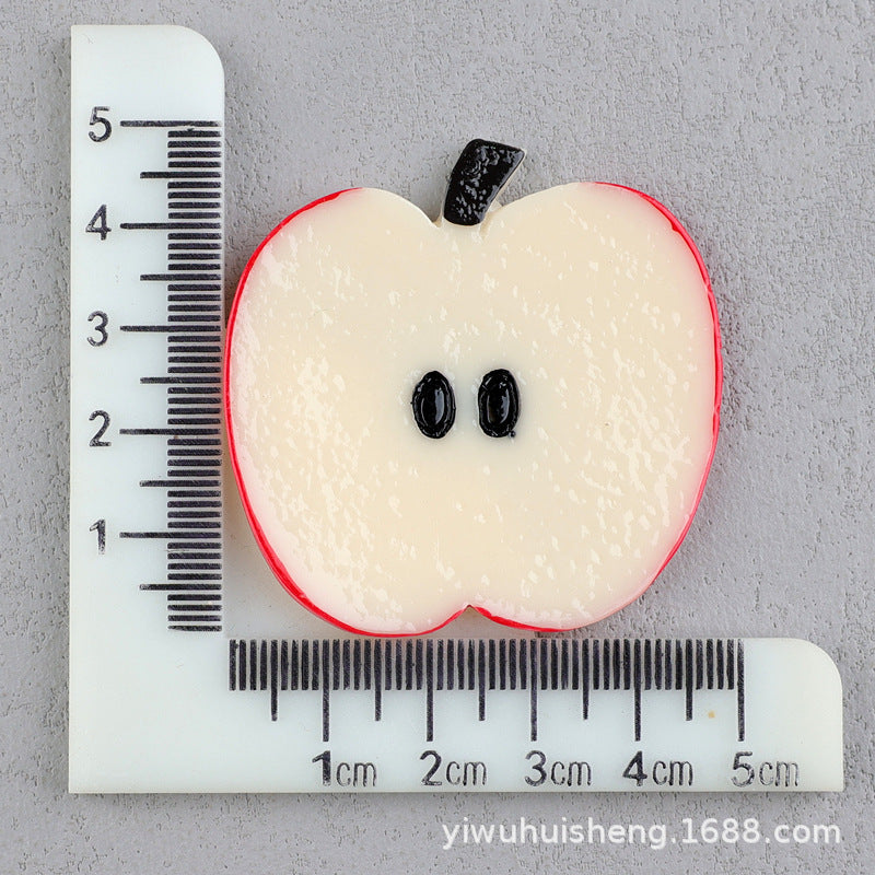 Wholesale 50pcs DIY Watermelon Strawberry Pineapple Fruit Homemade Cream Glue Resin Hole Shoe Patch FlatBack
