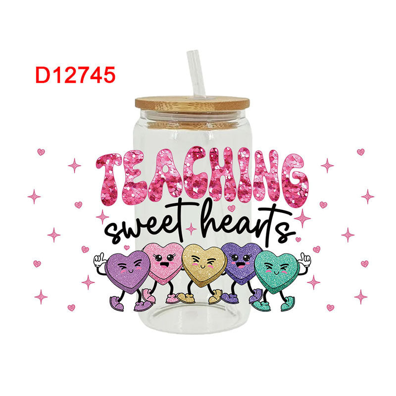 Wholesale  Teacher's Day Book Series 16oz Cup UV DTF Wraps