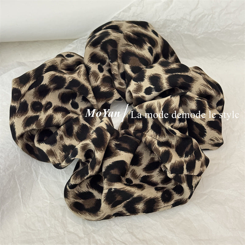 Wholesale Versatile Temperament Leopard Print Large Intestine Retro Elegant Hair Tie