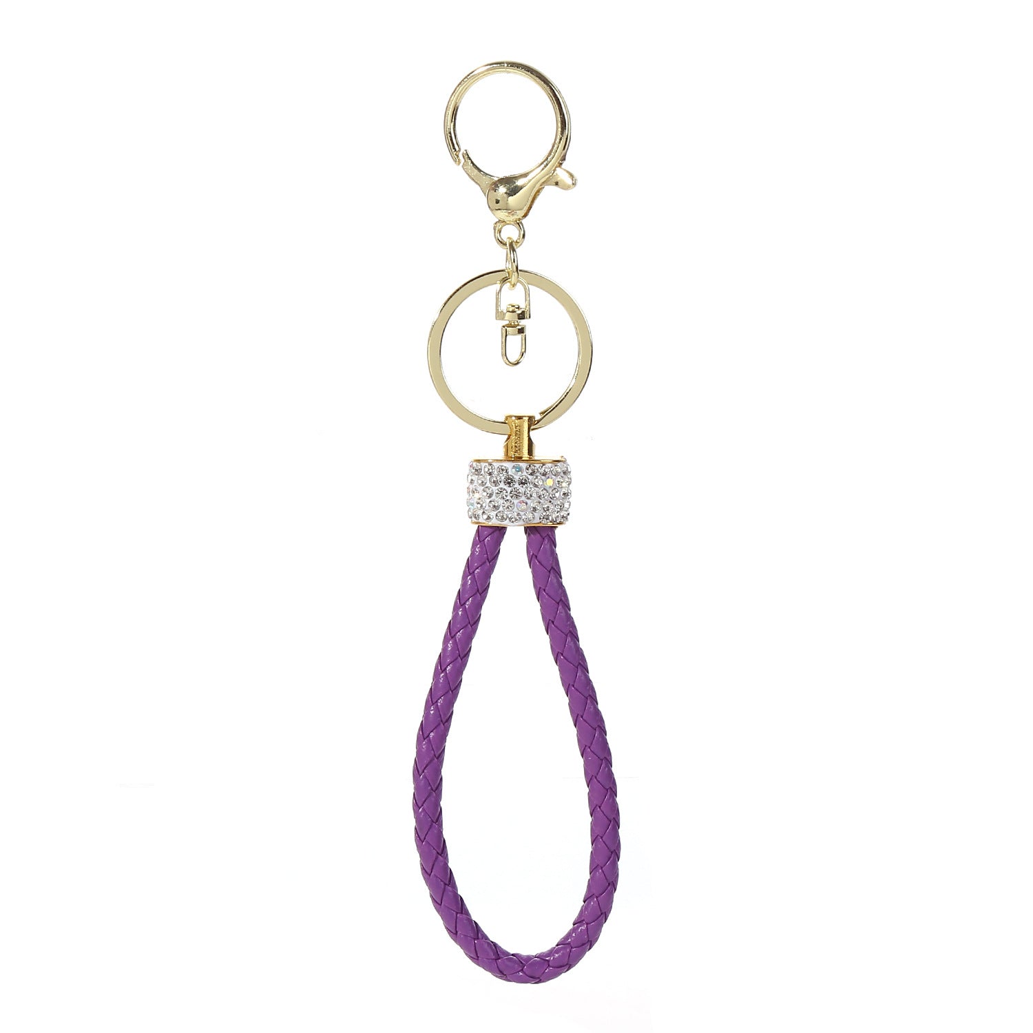 Wholesale Hand Woven Rope Full Diamond Car Keychains