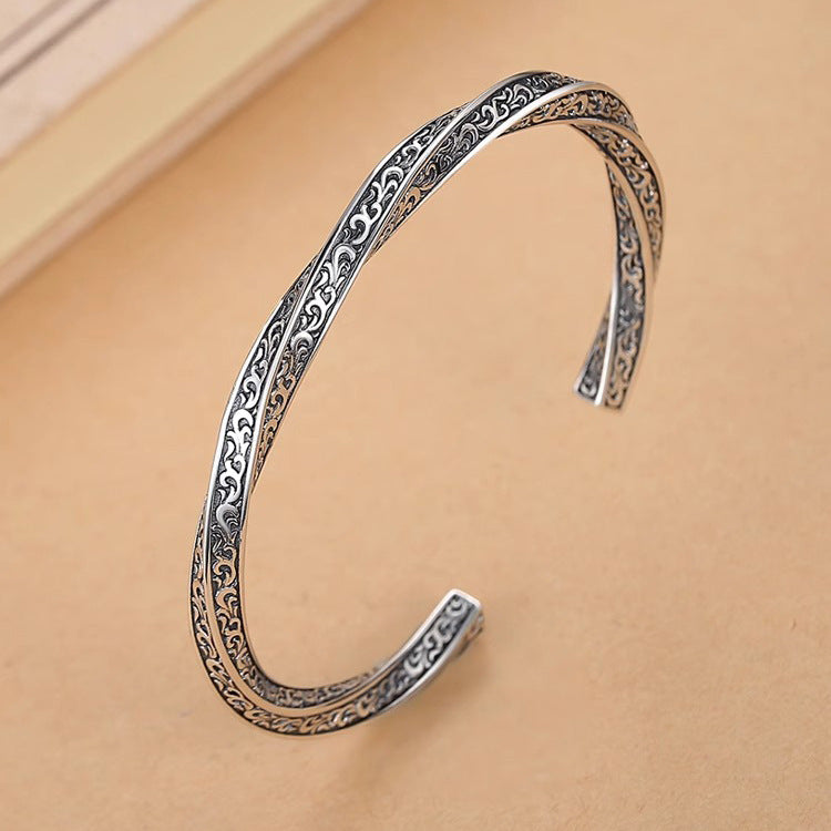 Wholesale Vintage U-shaped Tang Grass Horseshoe Bracelet