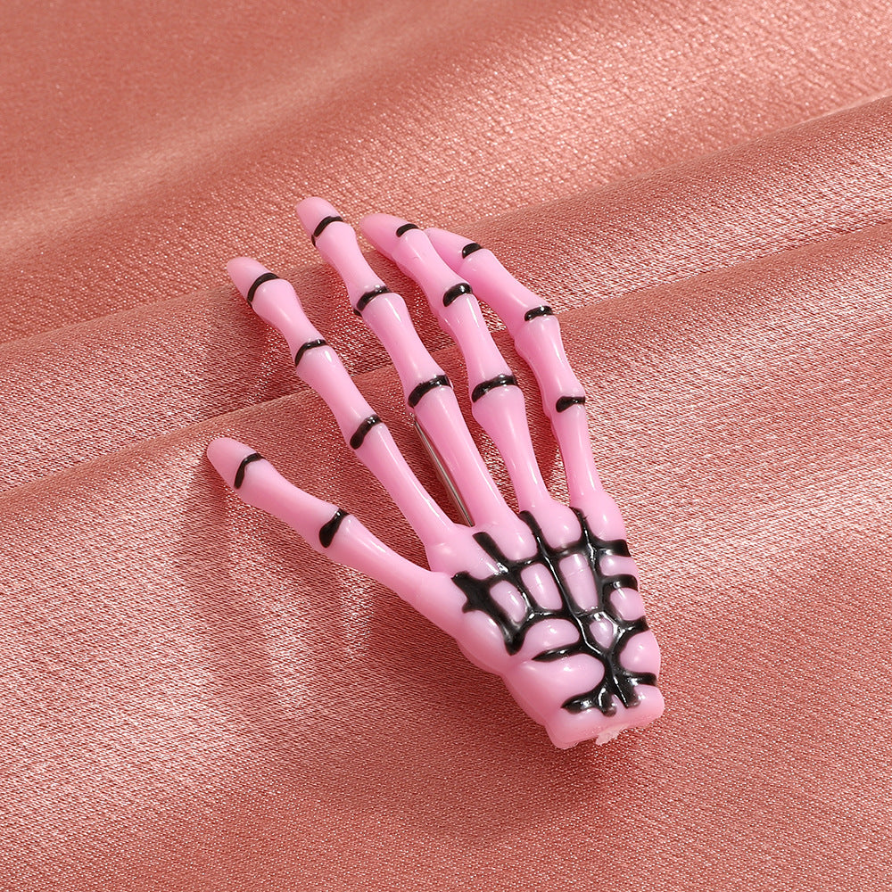 Wholesale Gothic Skeleton Hand Bone Acrylic Hair Clips