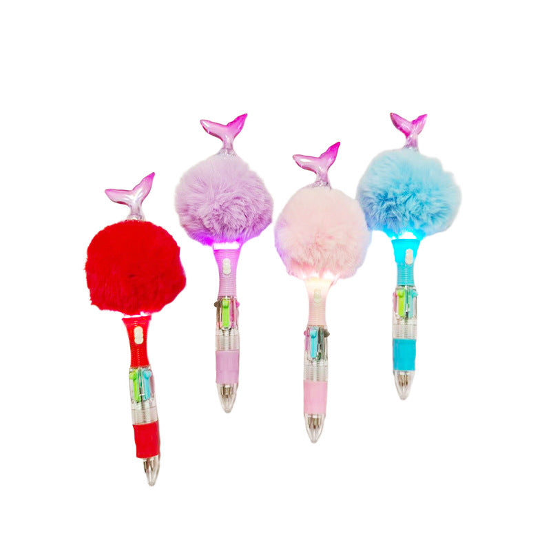 Wholesale Popular Creative DIY Four Color Pom Light Pen special