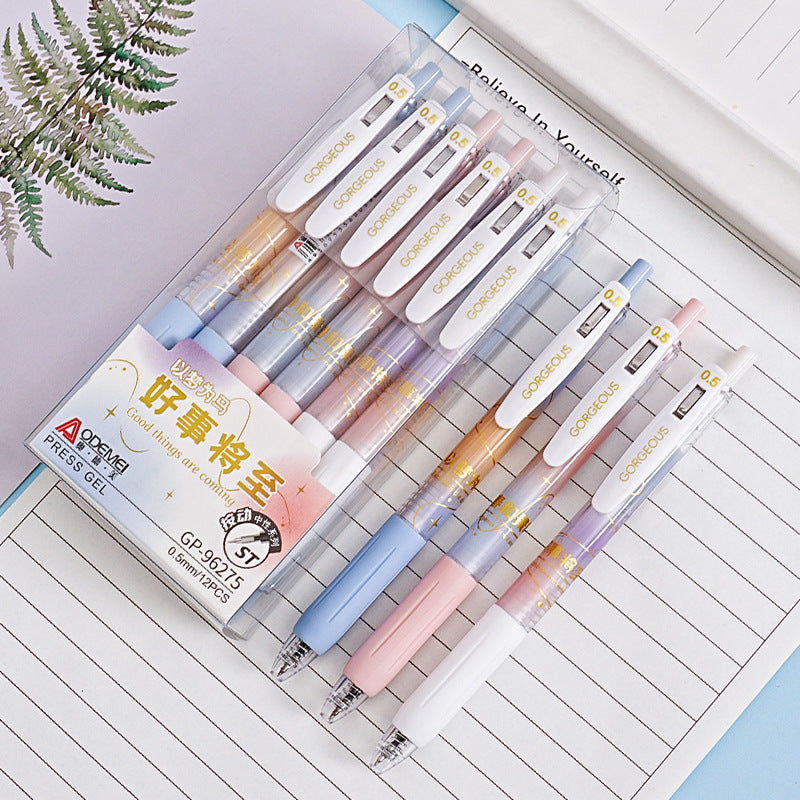 Wholesale 12pcs/pack creative stationery student press gel pen