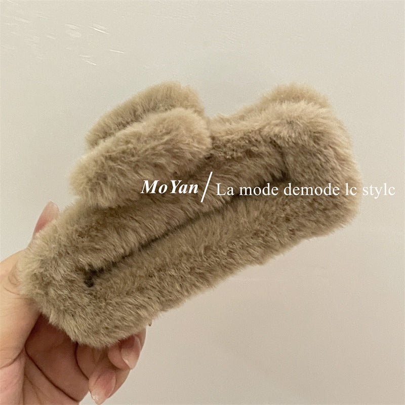 Wholesale Plush Warm Color Large Grab Clip